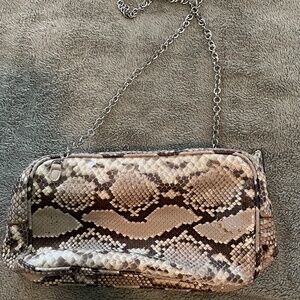 Animal Print Crossbody Bag w/Chain Strap